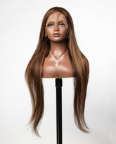 Straight Highlight 13X4 Transparent Lace Wig