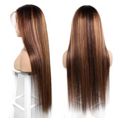 Straight Highlight 13X4 Transparent Lace Wig