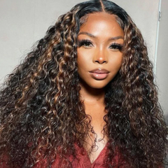 Deep Wave Highlight 13X4 Transparent Lace Wig